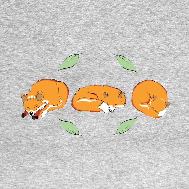 Sleeping Fox by DaintyMoonDesigns